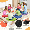 Six-Piece Kids Floor Cushion Set with Carry Handles – removable cover and underside detail