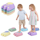 Six-Piece Monster Stepping Stones Set – six stones arranged for stepping