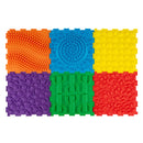 Six Piece Textured Sensory Puzzle Mat Set – six mats in Multicolour colours