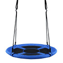 Blue 100 cm saucer swing with adjustable hanging ropes