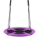 Purple 100 cm saucer swing with adjustable hanging ropes