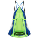 Green saucer swing with removable tent
