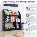 Space-Themed Kids Book Display and Storage Cabinet – Blue product view 3