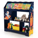 Space-Themed Kids Book Display and Storage Cabinet – Blue product view 6