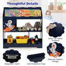 Space-Themed Kids Book Display and Storage Cabinet – Blue product view 10