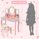 Strawberry Kids Vanity and Chair Set – Pink product view 4