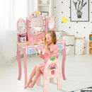 Strawberry Kids Vanity and Chair Set – Pink product view 6