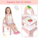 Strawberry Kids Vanity and Chair Set – Pink product view 8