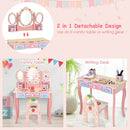 Strawberry Kids Vanity and Chair Set – Pink product view 9