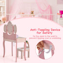 Strawberry Kids Vanity and Chair Set – Pink product view 10