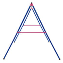 Red/Blue swing frame NP12964-1HS side view showing the A-frame legs and crossbars
