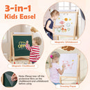 Tall Wooden Art Easel with Magnetic Boards and Paper Roll – three drawing surfaces