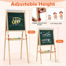 Tall Wooden Art Easel with Magnetic Boards and Paper Roll – two adjustable height settings