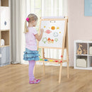 Tall Wooden Art Easel with Magnetic Boards and Paper Roll – whiteboard during drawing time
