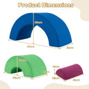 Three-Piece Rainbow Foam Climber with Washable Covers – dimensions of all three pieces