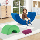 Three-Piece Rainbow Foam Climber with Washable Covers – large arc used as a seat