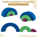 Three-Piece Rainbow Foam Climber with Washable Covers – nesting and arrangement examples
