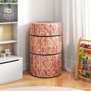Three-Piece Tree Stump Floor Stool Set - Brown view 2