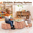 Three-Piece Tree Stump Floor Stool Set - Brown view 8