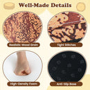 Three-Piece Tree Stump Floor Stool Set - Brown view 10