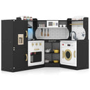 Black corner play kitchen alternate front view