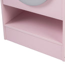 Pink lower open compartment and base detail