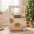 Pink Pink pizza play cart in a room setting