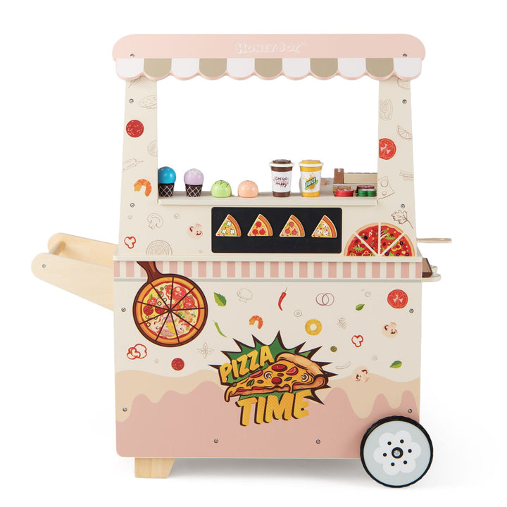 Pink Front view of the pizza cart