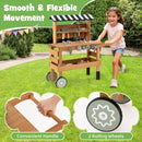 Wooden Tool Bench and Push Cart Playset, view 10