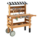 Wooden Tool Bench and Push Cart Playset, view 6