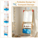 Height-Adjustable Wooden Art Easel with Paper Roll, view 10