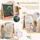Height-Adjustable Wooden Art Easel with Paper Roll, view 8