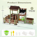 TM10262 dimensions: 165 by 69 by 89 cm, raised planter 45 by 30 by 30 cm