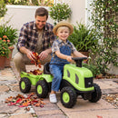 Adult supervising tractor play – Green