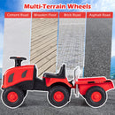 Tractor wheels and ground surfaces – Red