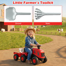 Included rake and shovel – Red