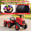 Steering wheel, air horn and dashboard – Red