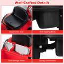 Seat, rear block and tool storage details – Red