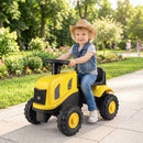 Child seated on tractor – Yellow