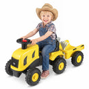 Tractor with trailer attached – Yellow