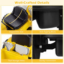Seat, rear block and tool storage details – Yellow