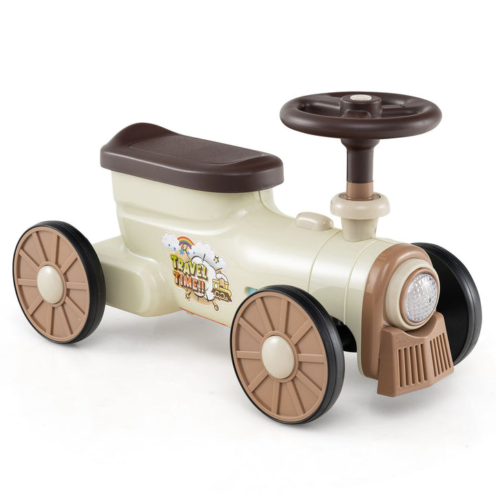 Four-wheel train ride-on – Beige