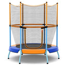 Toddler Trampoline with Enclosure and Curved Legs – orange variant with curved legs and enclosure