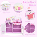 Play kitchen storage cupboards, hanging hooks and towel rail