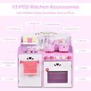 Thirteen-piece pretend accessory set shown with the kitchen