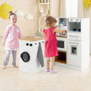 Two children standing beside exact set in White & Natural
