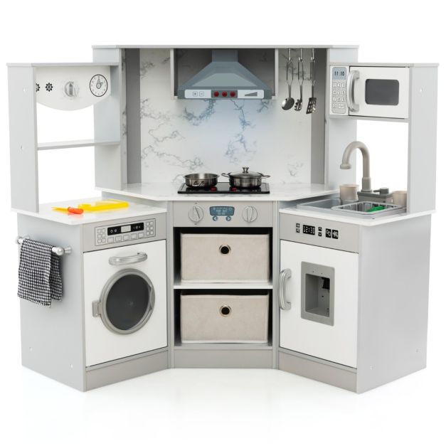 TP10161 corner play kitchen - Grey hero; overall product