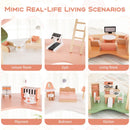 Leisure room, gym, living room, playroom, bedroom and kitchen details