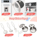 Toy refrigerator, washing machine, coffee maker and included cookware