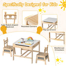 Robot-style backrest, tabletop groove and crossbar details